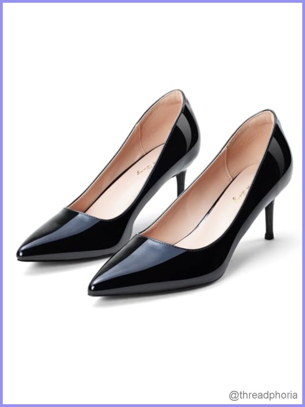 Womens Kitten Heel Pointed Toe Pumps Dress Shoes Comfortable Low Heel